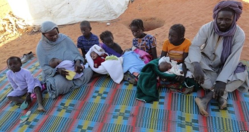 The quadruplets born to refugees fleeing their home - PHOTO