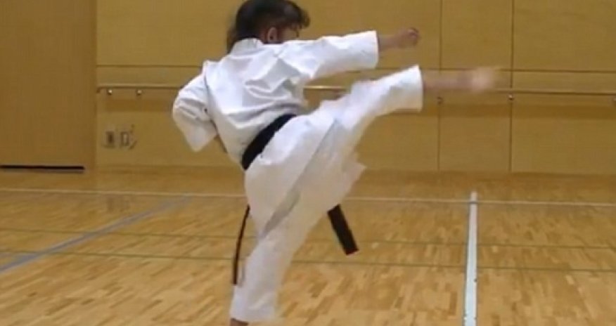 Fearsome seven-year-old girl shows off her black belt moves - VIDEO