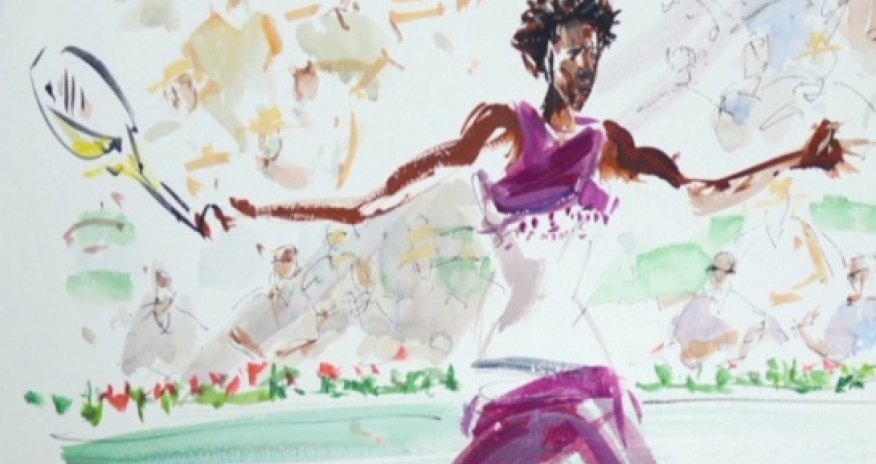 The French Open's painter to the stars - PHOTO