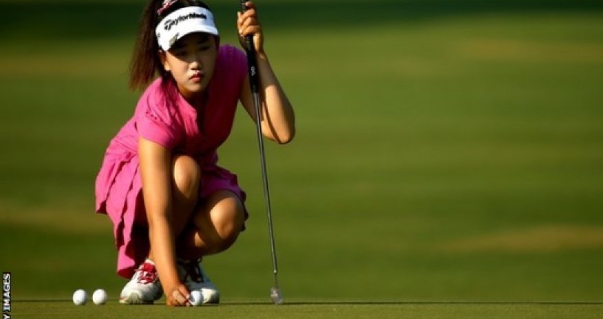 US Open: Eleven-year-old Lucy Li prepares to tee-off