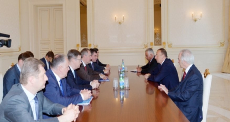 President Aliyev meets Russian deputy PM Rogozin in Baku