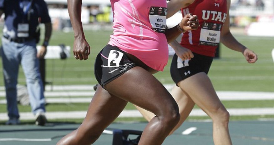 Olympian, 28, runs 800m race while 34 weeks PREGNANT - PHOTO