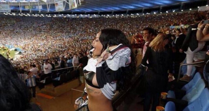 How Rihanna enjoyed Germany's World Cup final triumph - PHOTO