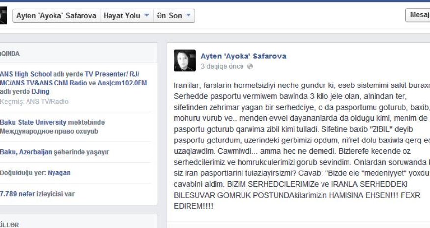 ANS-in aparıcısına qarşı təxribat - FOTO