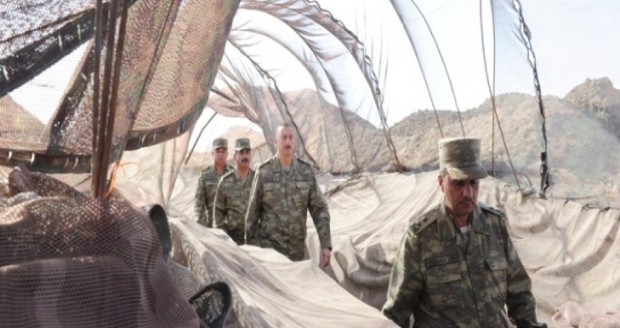 President Aliyev visits troops in Agdam District