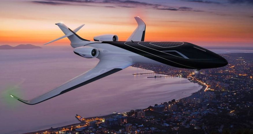 The windowless plane prepares for take-off - PHOTO