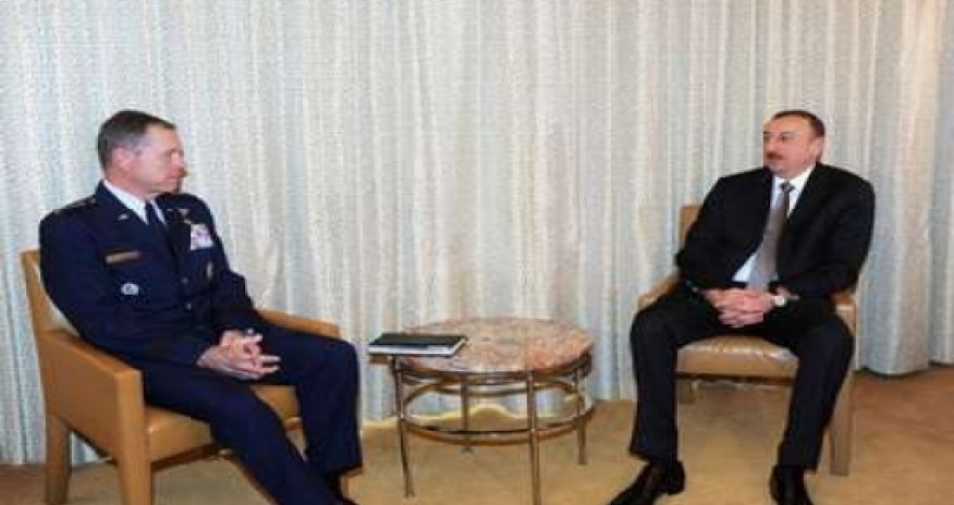 Ilham Aliyev receives the Commander of the U.S. Transport