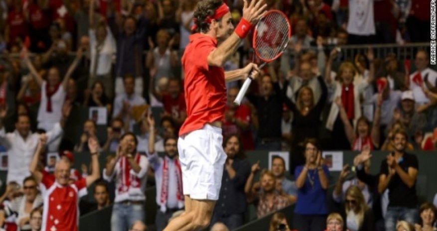Roger Federer takes Switzerland into the Davis Cup final