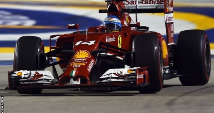 Fernando Alonso top in Singapore, with Lewis Hamilton sixth