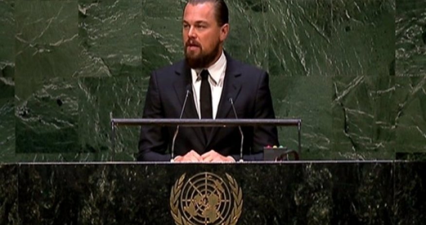Leonardo DiCaprio tells UN summit 'climate change not a fiction'