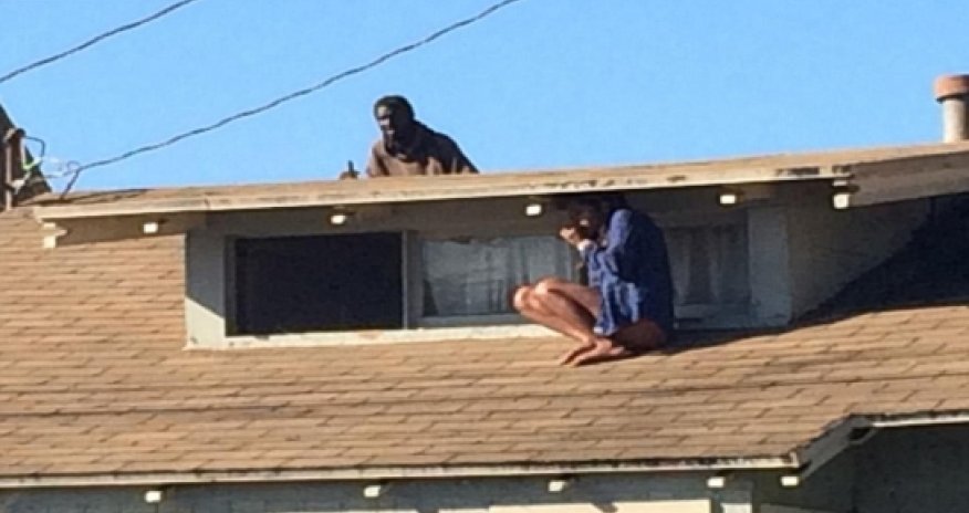 Actress climbed onto her roof to hide from home intruder - VIDEO