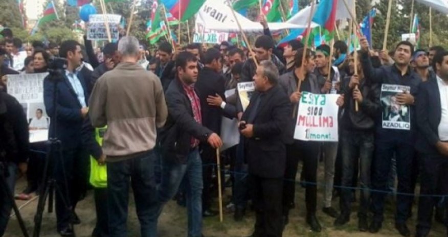 Azeri opposition rally in Baku demands president's resignation