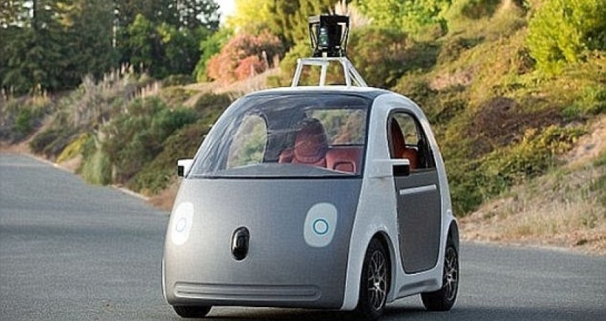 Google takes its driverless car on a tour of its California campus - VIDEO