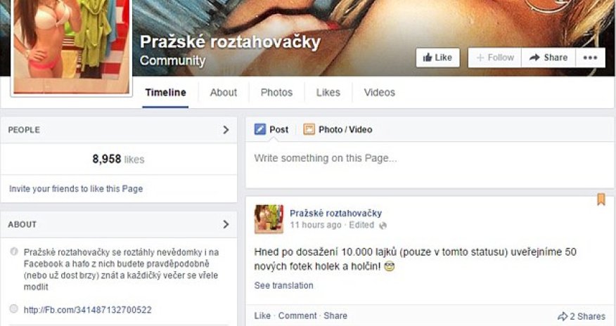 Facebook page that details sexual exploits of young women - PHOTO