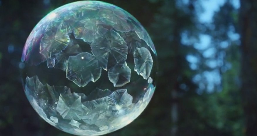 Ice bubbles captured for the first time in promotional video for 4K Sony TV