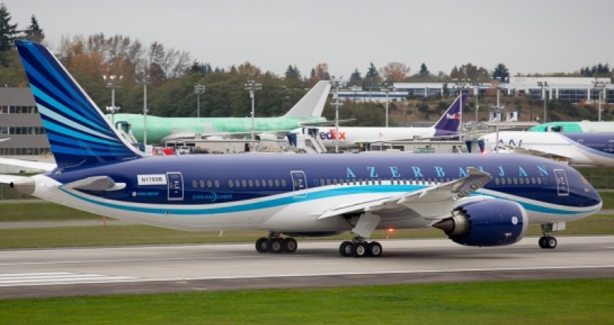 Azal's first Boeing 787 makes first appearance