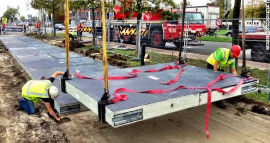 Solar road opens in the Netherlands