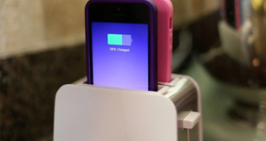 The Foaster can charge two iPhones at once... - PHOTO