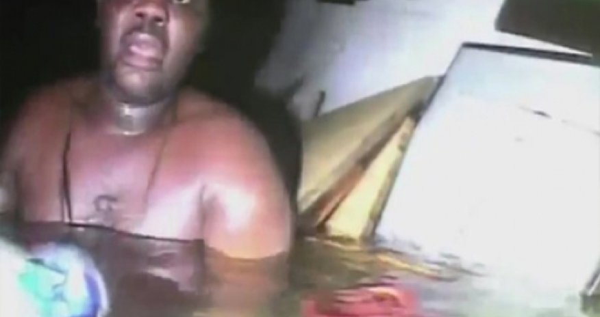 Moment divers found man trapped alive in sunken ship - VIDEO