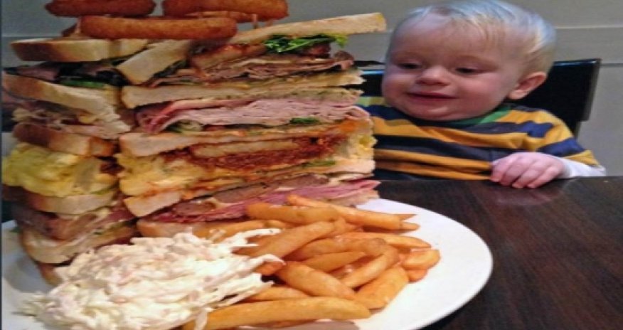 Slim gym fan demolishes 8,000-calorie ‘Gigantwich’ in just 36 minutes