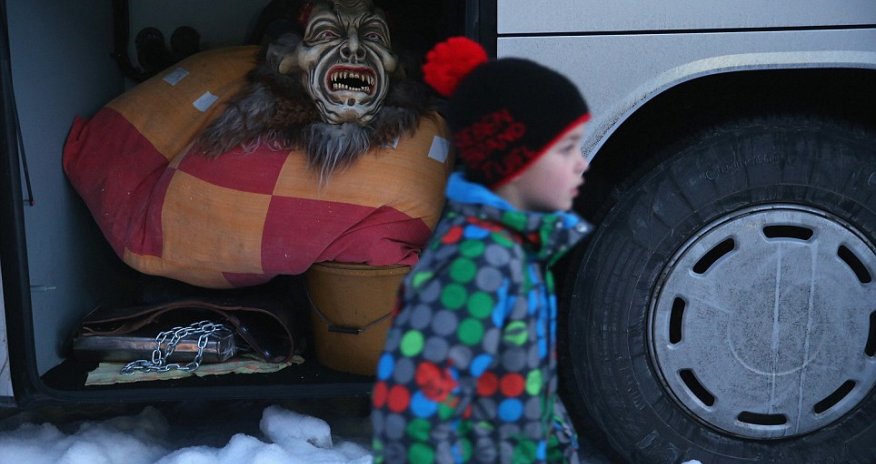 Terrifying evil companion of kindly St Nick - PHOTO