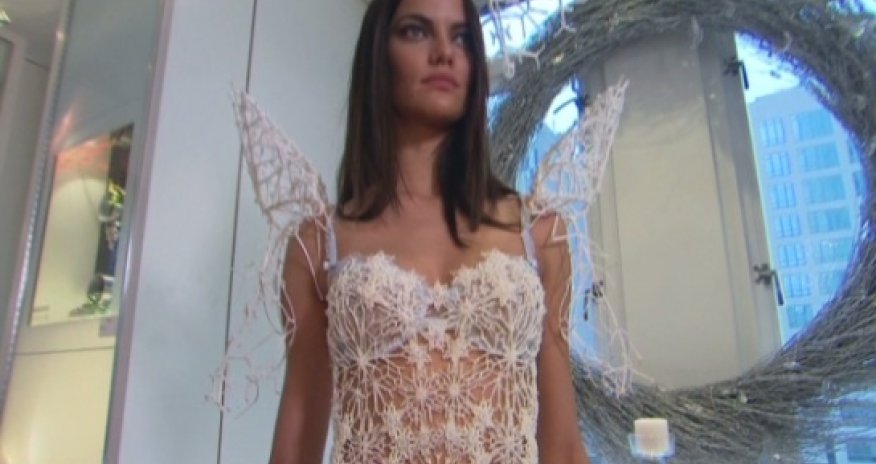 Victoria's Secret model wears 3-D printed wings