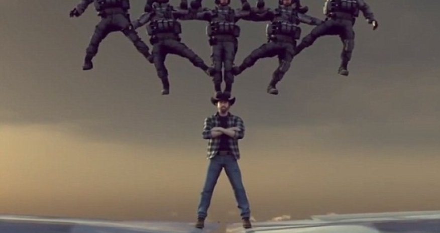 Chuck Norris beats Jean Claude's 'epic split' - PHOTO+VIDEO