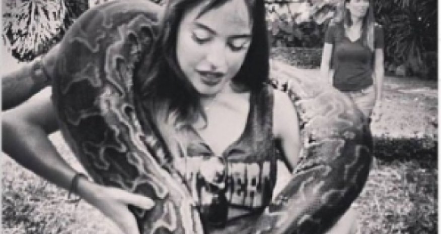 Leyla Aliyeva posts picture with a snake - PHOTO