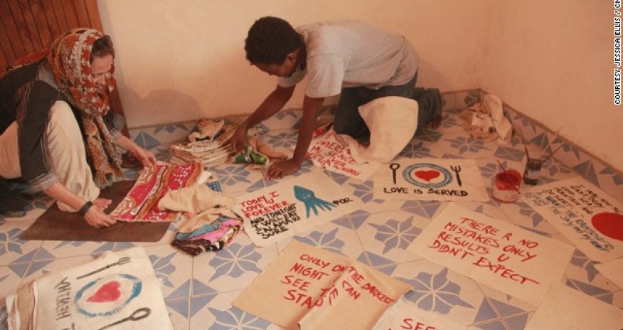 Old boat sails turned into uplifting art - PHOTO