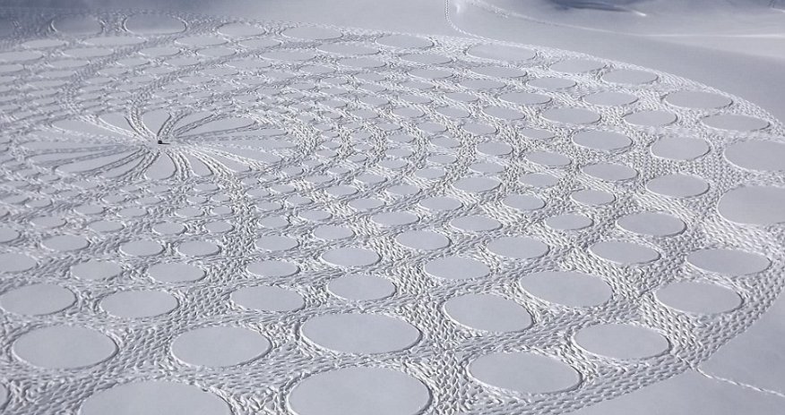 Artist create intricate designs, which disappear after snowfall - PHOTO+VIDEO