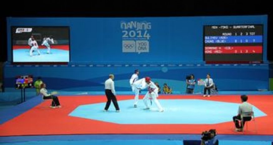 Azerbaijani taekwondo fighter into semi-final of Nanjing Olympicsc