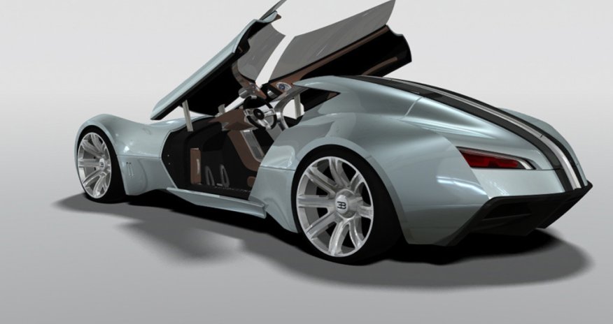 Bugatti Veyron in the Black-Rock-Salt Desert Nevada - PHOTO