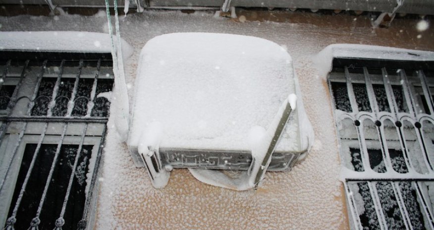 Snowfall in Sumgait - PHOTO