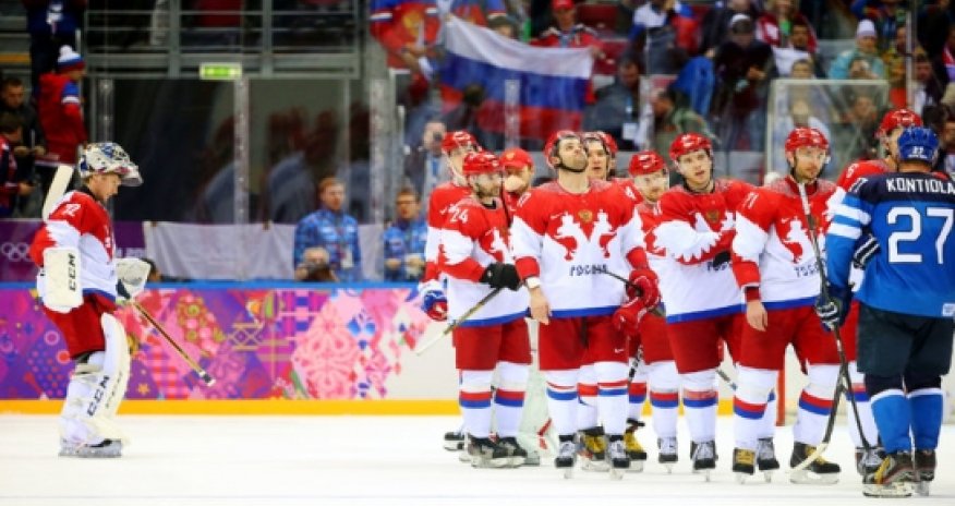 In Hockey Loss, Russian Pride Yields to Gloom
