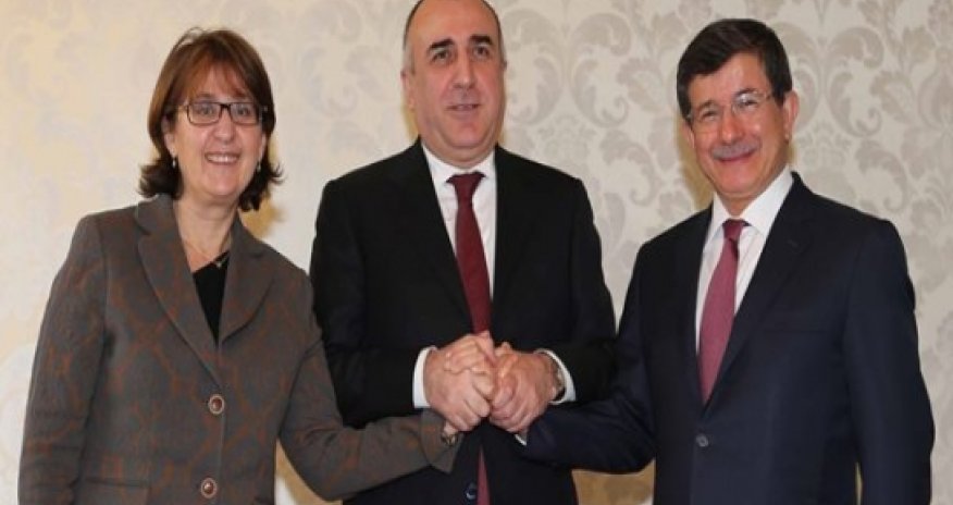 Trilateral meeting of Azeri, Turkish, Georgian FMs