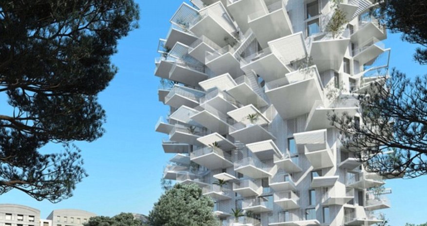 Incredible white apartment block to be built in the French Mediterranean - PHOTO