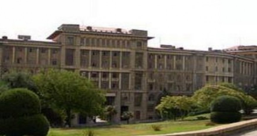 The distances between the buildings