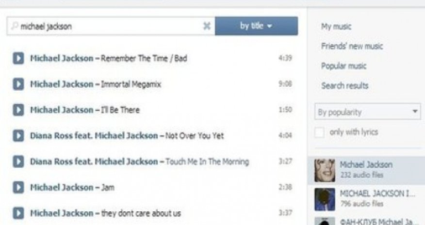 VKontakte facing legal action from record labels