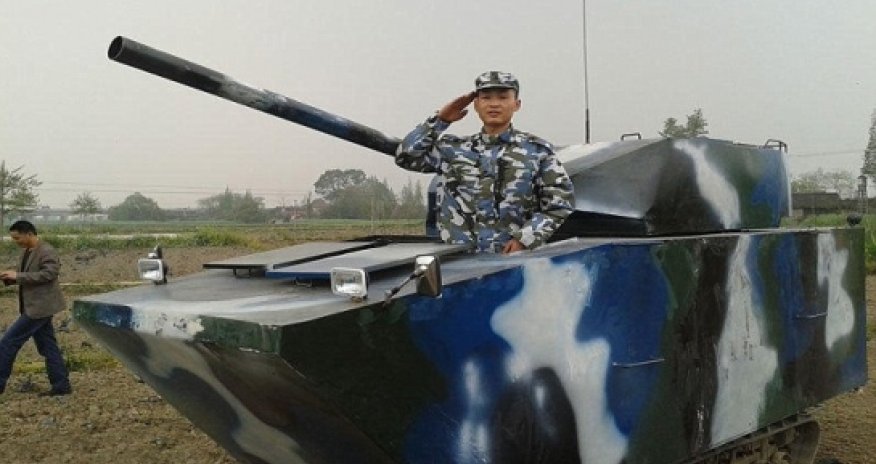 Father builds a fully functioning tank for his six-year-old son - VIDEO