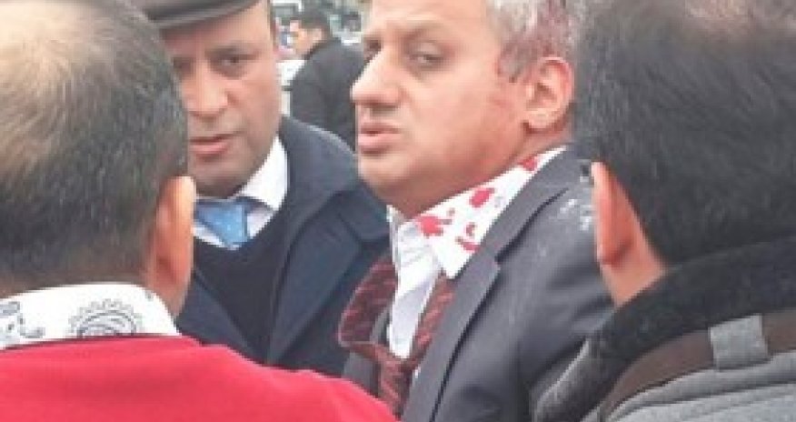 Так протаранили автомобиль Алимамеда Нуриева