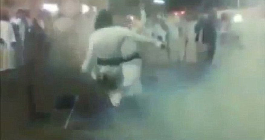 Saudi dancers' gun routine goes horribly wrong when...