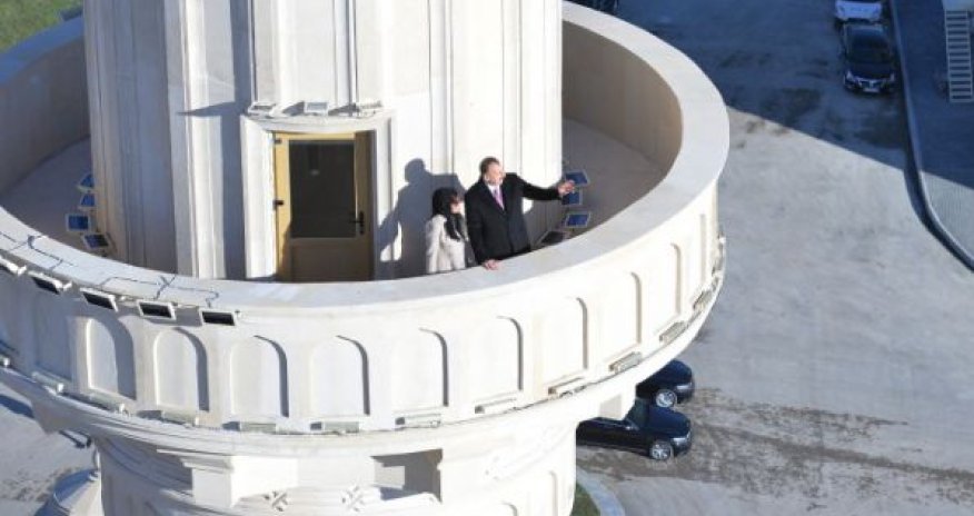 Aliyev, on his birthday, visits Azerbaijan’s largest mosque