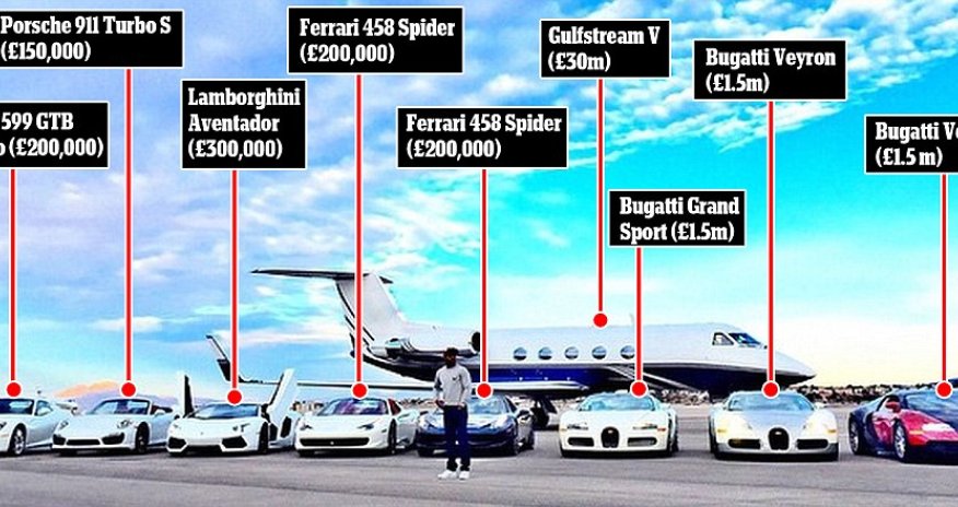 Floyd Mayweather's £35m super fleet