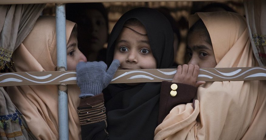 Pakistani school return to the scene where 133 of their classmates were slaughtered