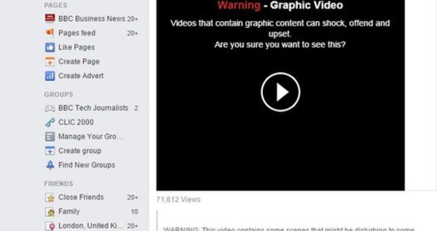 Facebook restricts violent video clips and photos