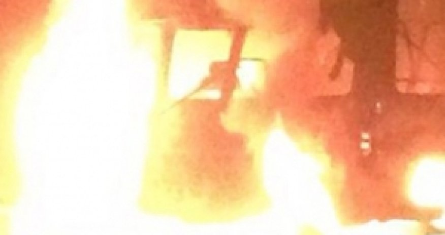 Пожар на границе Азербайджана с Грузией