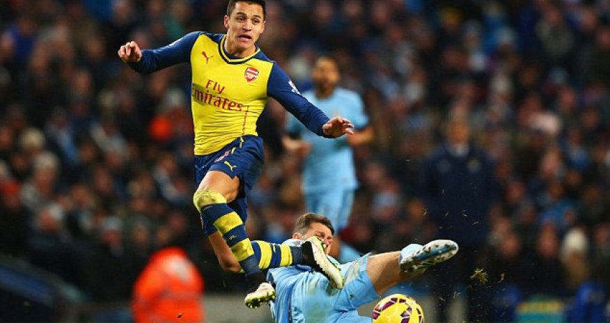 Alexis Sanchez certainly got the better of Sergio Aguero
