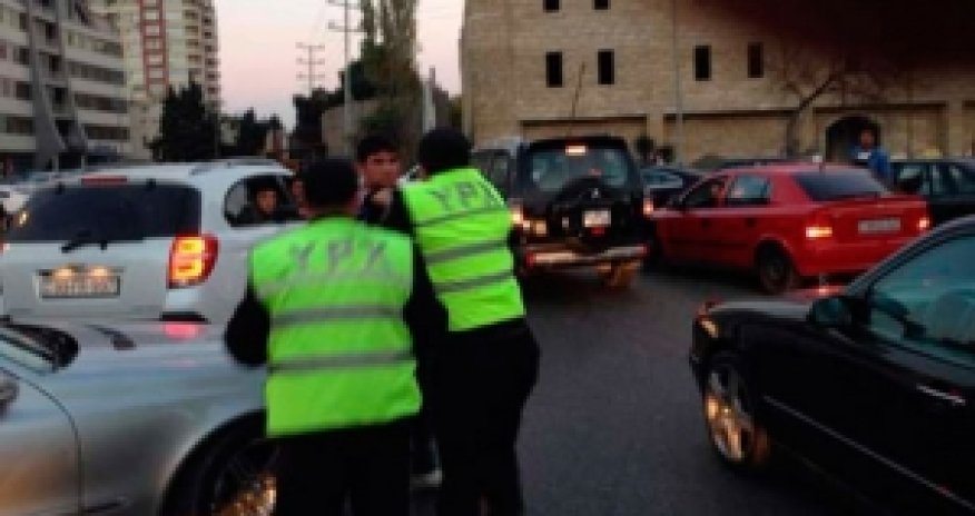 Daha bir sürücü yol polisini döydü - Bakıda