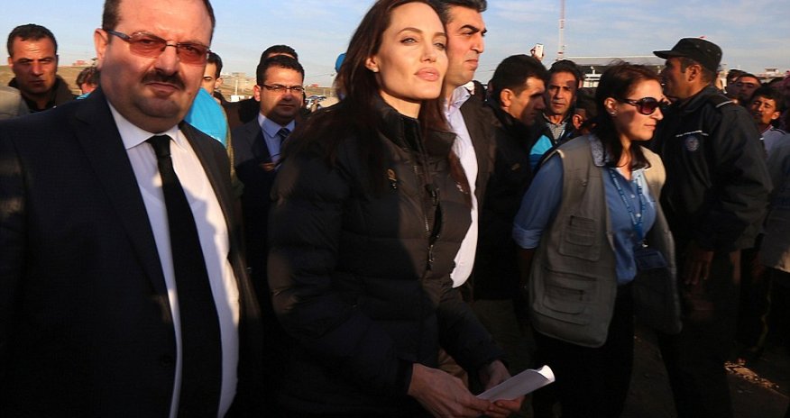 Angelina Jolie meets ISIS victims at refugee camp