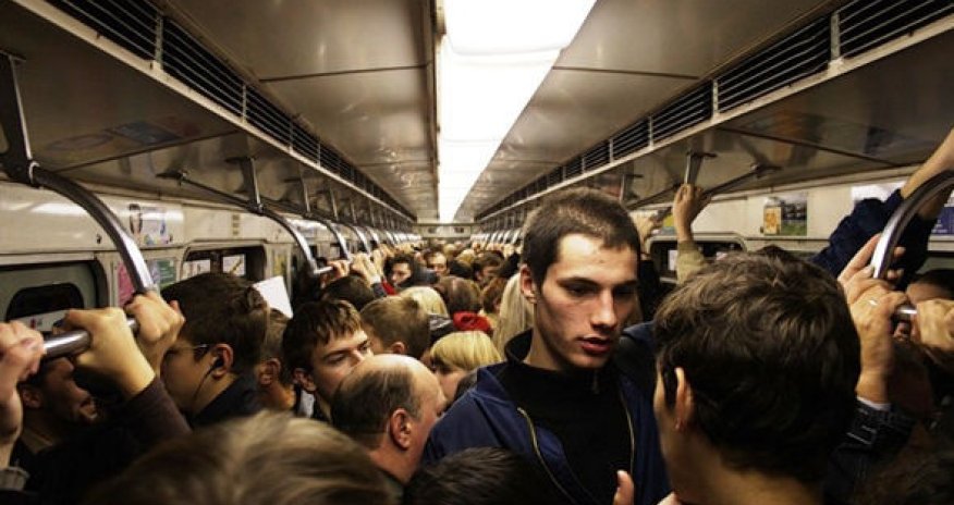 Давка в Бакинском метро